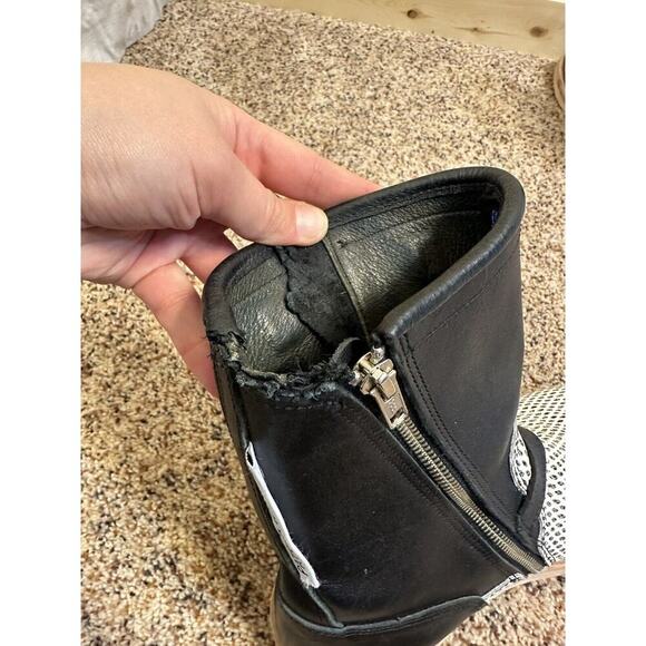 Two‎ Thousand Never Patrick Winget Men's Boots 8 Black Engineer Leather Side Zip - Picture 9 of 9